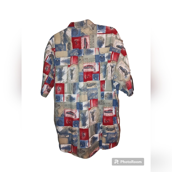 Players by Van Heusen XL Cotton Short Sleeve Shirt Eye-Catching Pattern - Picture 10 of 16